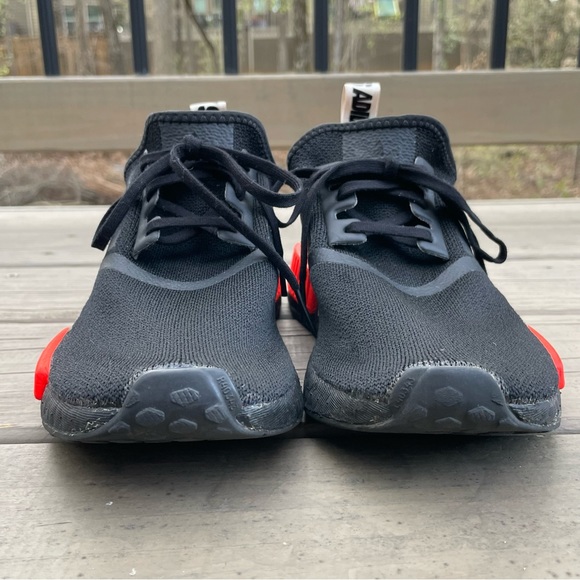 Adidas Boost Black Red NMD_R1 Sneakers size 6.5 - Picture 5 of 16